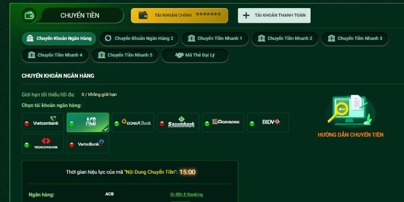 Hướng dẫn nạp tiền Fb88