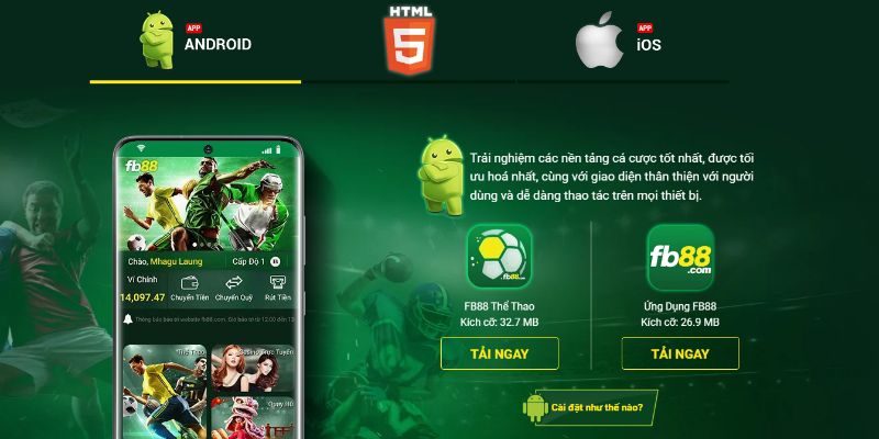 Hướng dẫn tải app Fb88