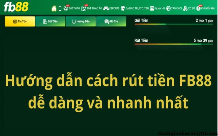 Hướng dẫn rút tiền FB88